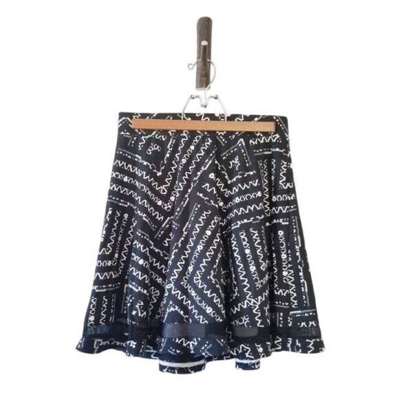 Xhilaration Aztec Skirt Black White Aztec Small Women - Picture 1 of 4